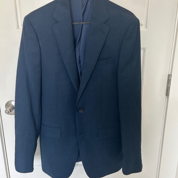 Calvin Klein Men's Blazer, 38 Long, Slim Fit, Navy - Picture 1 of 3